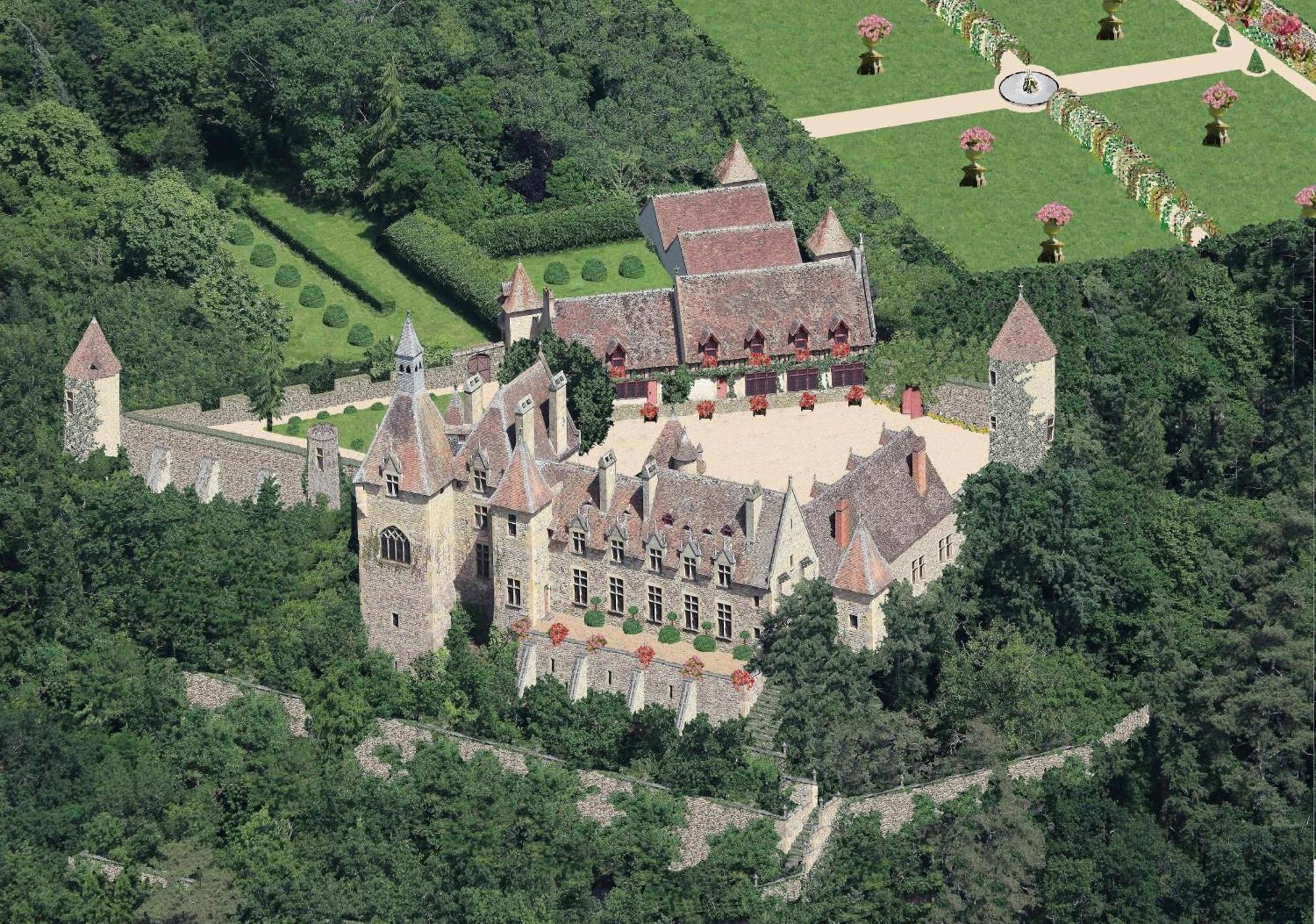 Chateau De Peufeilhoux Vallon-en-Sully Buitenkant foto